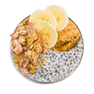 Pudding de Chia et beurre d'arachide & banane