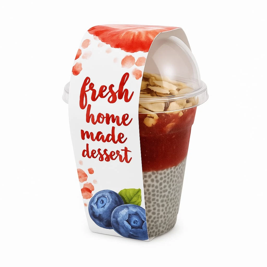 Pudding de Chia avec purée de fraise & Granola